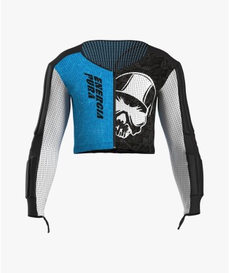 RACING SHIRT WITH PROTECTIONS TURQUOISE