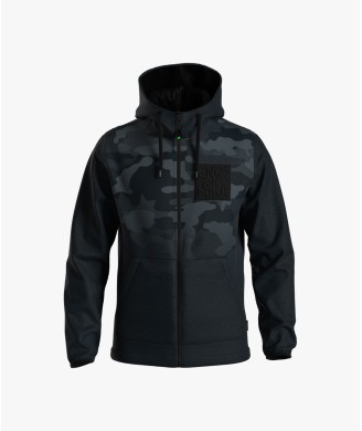 FELPA FULL ZIP CAMOUFLAGE NERO